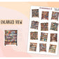 Vintage Large Bookshelves Deco Sticker Sheet