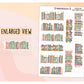 Watercolour Book Border Deco Stickers