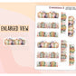 Watercolour Floral Book Border Deco Stickers