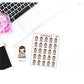 100 - Emma (Kawaii Girl) Planner Girl Planning Desk Working Studying Stickers for , Plum Paper, Recollections, and similar planners