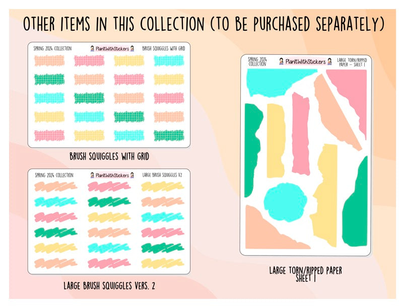 Sketched Skinny Rectangle Boxes - Spring 2024 Colours