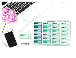 038 - NORTHERN LIGHTS Bill Due Pay Bill Planner Stickers for , Plum Paper, Recollections, and similar planners