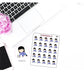 095 - Emma (Kawaii Girl) Cleaning Household Chores Stickers for , Plum Paper, Recollections, and similar planners