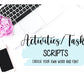 Activities / Tasks Script Stickers