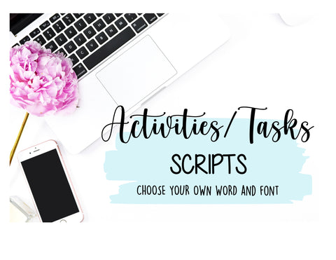 Activities / Tasks Script Stickers