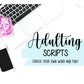 Adulting Script Stickers