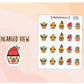 Fall / Autumn Cupcake Decorative Icon Food Stickers