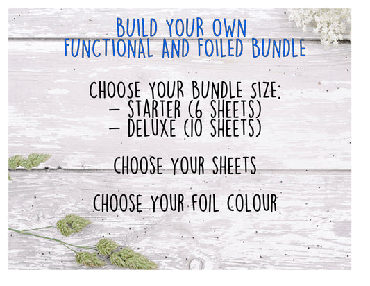 Build Your Own Bundle - FUNCTIONAL FOILED BUNDLE - Deluxe Bundle (10 sheets)