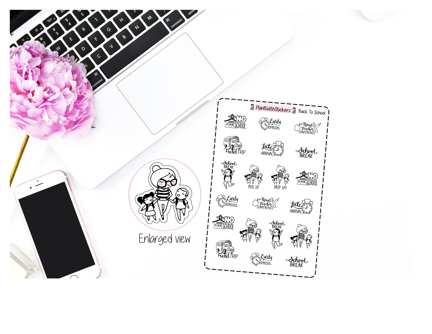 Back To School Claire School School Break Early Dismissal No School Stickers