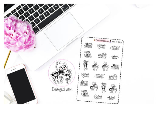 Back To School Claire School School Break Early Dismissal No School Stickers