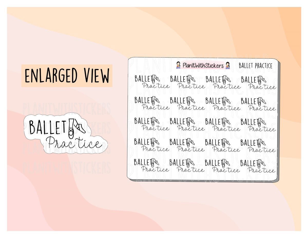 Ballet Practice Stickers – PlanItWithStickers