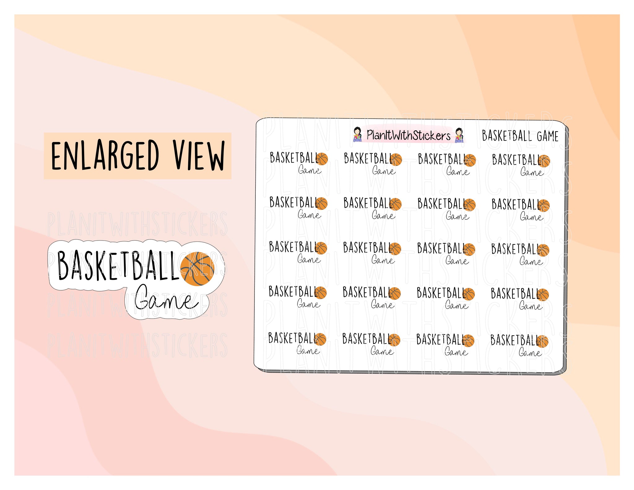Basketball Game Tracker Stickers