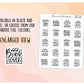 Book Lovers Quote and Phrases VERSION 6 Sampler Sticker Sheet for Planners