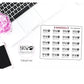 Brow Plucking Waxing Threading Appointment Stickers