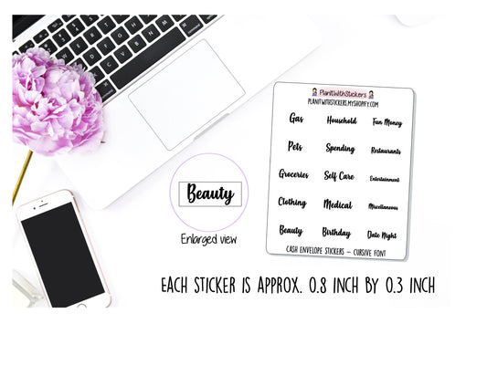 Cash Envelope Tab Stickers [SET CATEGORIES]