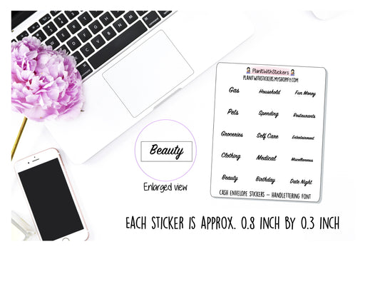 Cash Envelope Tab Stickers [SET CATEGORIES]