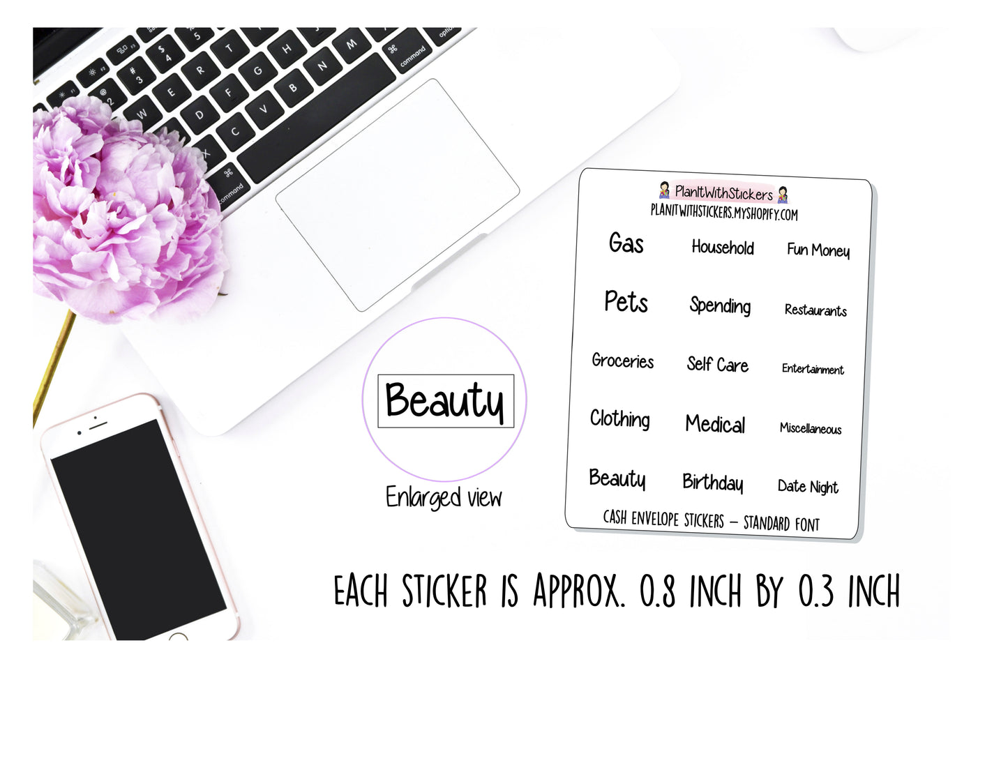 Cash Envelope Tab Stickers [SET CATEGORIES]