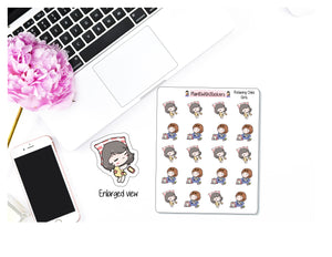 Resting Chibi Girl Sticker for , Plum Paper, Recollections, and similar planners