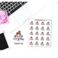 Leg Day / Lower Body/ Weight Training Workout Chibi Girl Character Sticker for , Plum Paper, Recollections, and similar planners