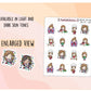 Christmas Chibi Girls Stickers Version 2 (2 Skin Tones Available)