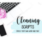 Cleaning Script Stickers
