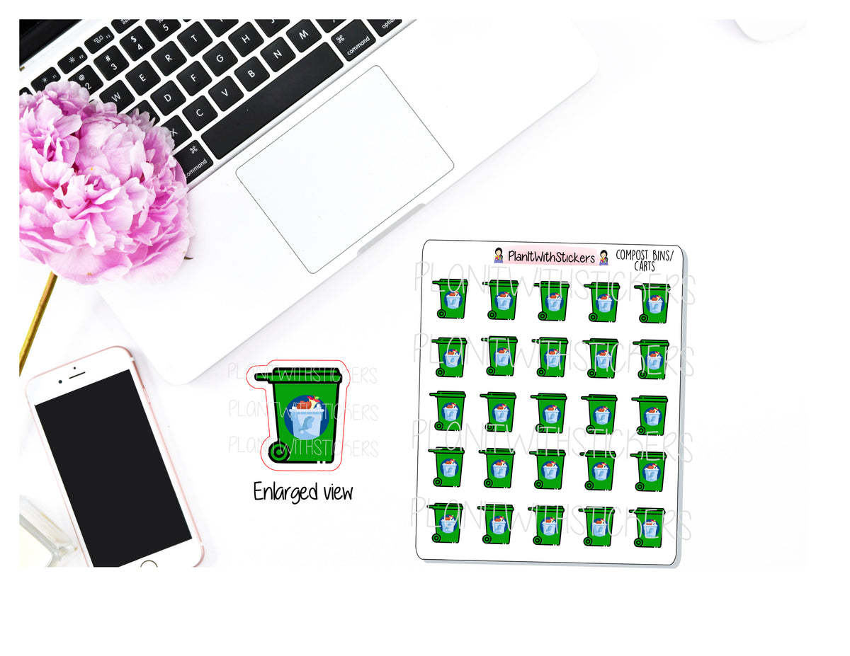 Compost Bin / Compost Cart Food Waste Stickers – PlanItWithStickers
