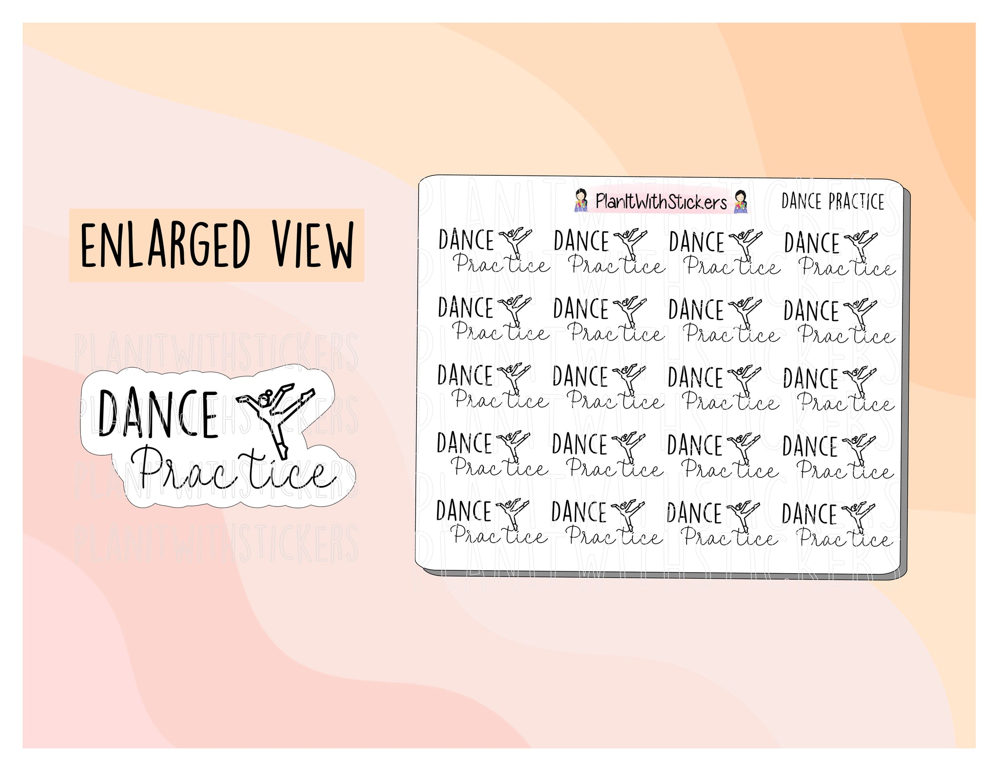 Dance Stickers for Tracking Dance Lessons