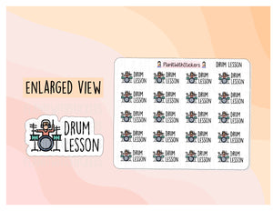 Drum Lesson Tracker Stickers