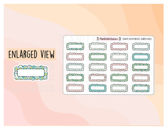 Floral Bloom Doodle/Scallop Quarter Boxes