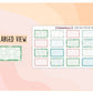 Floral Bloom Stitched Half Box Functional Stickers
