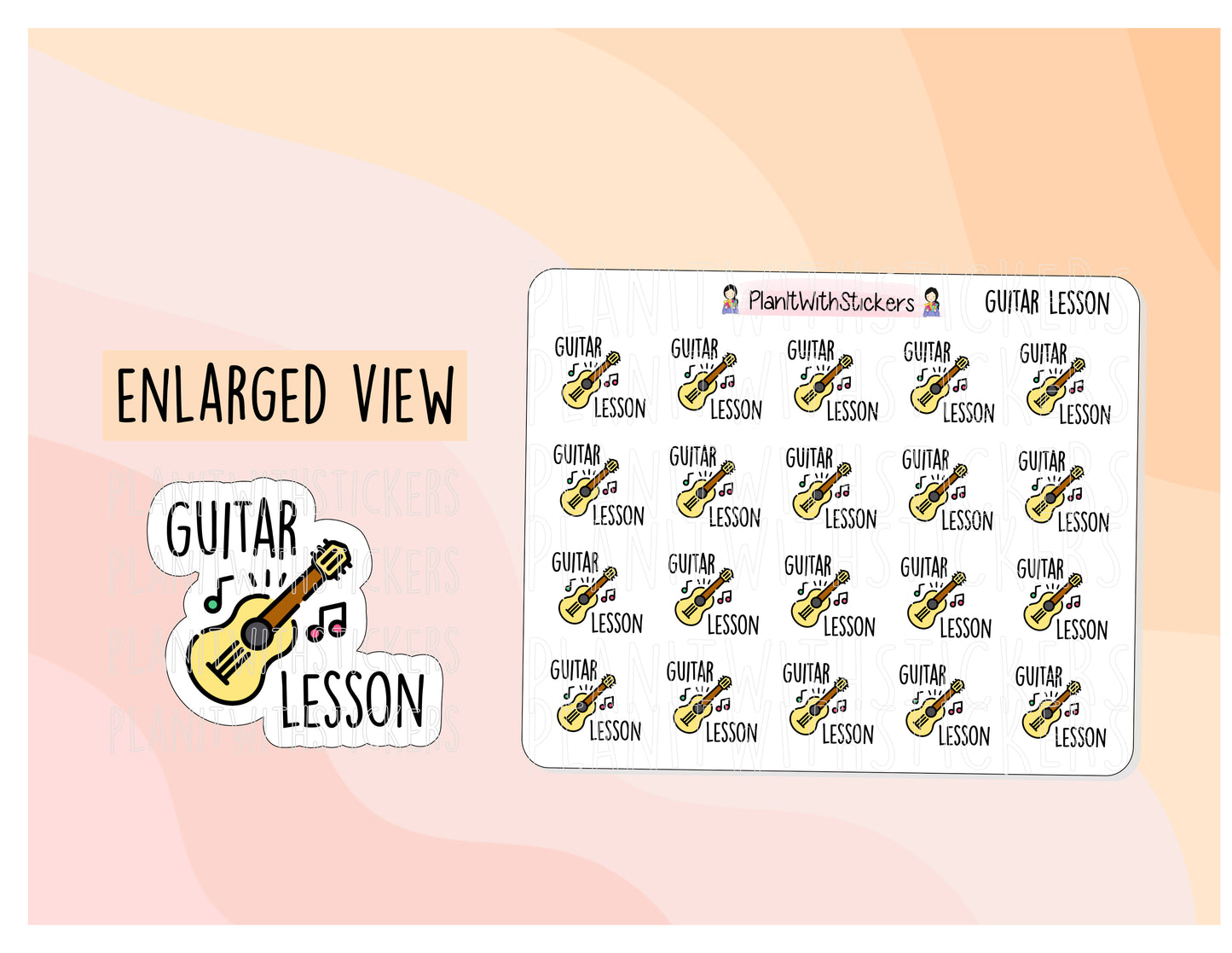 Guitar Lesson Tracker Stickers