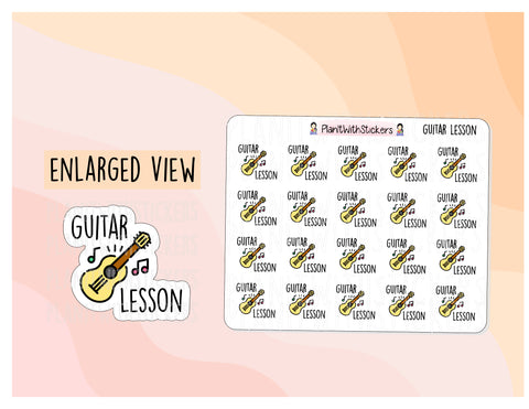 Guitar Lesson Tracker Stickers
