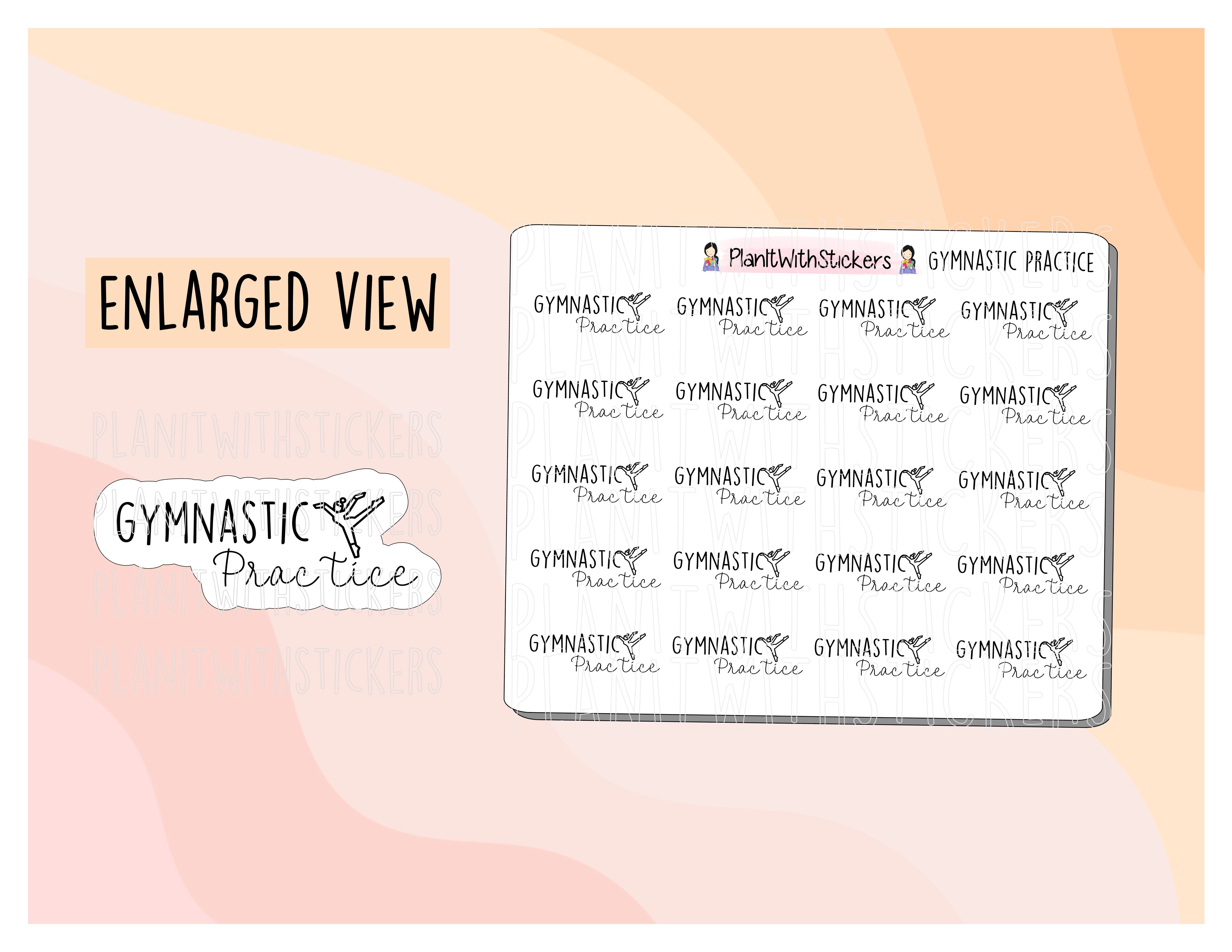 Gymnastic Practice Stickers – PlanItWithStickers