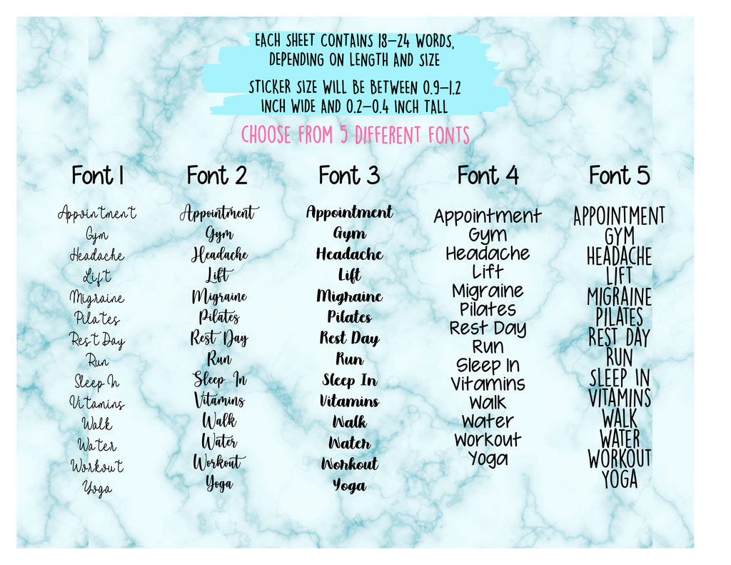 Health Script Stickers – PlanItWithStickers