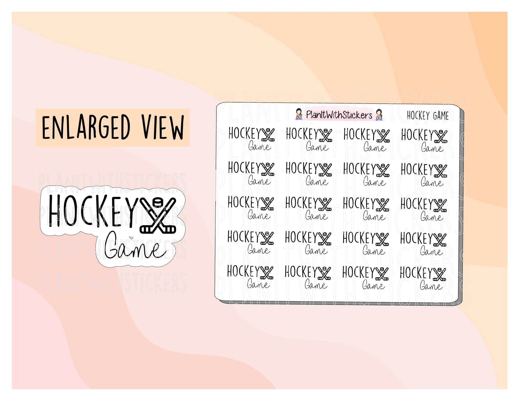 Hockey Game Tracker Stickers