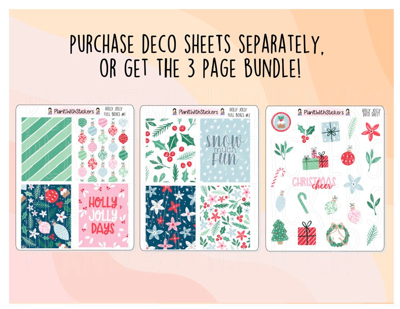 Holly Jolly Full Boxes and Deco Sticker Sheets (3 SHEETS AVAILABLE)