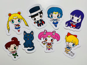 Sailor Planet Princess Die Cut Stickers - Kawaii Theme