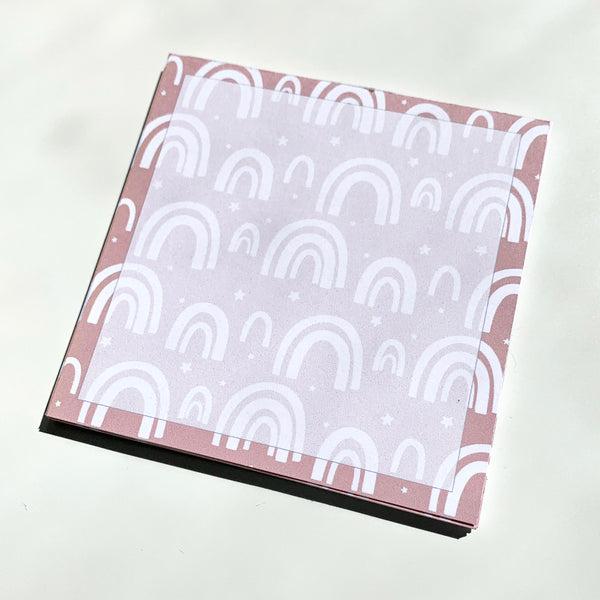 Coral Rainbow Premium Notepad - Made by Mama Chan