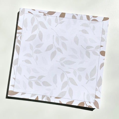 Neutral Flowers Premium Notepad - Made by Mama Chan