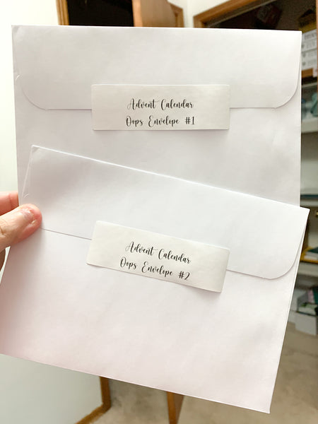Foil Advent - Oops Envelope (2 sheets)