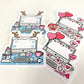 Seasonal Computer Desk Layout Die Cut Stickers