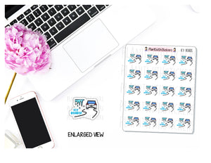 Icy Roads Car Safety Driving Planner Stickers