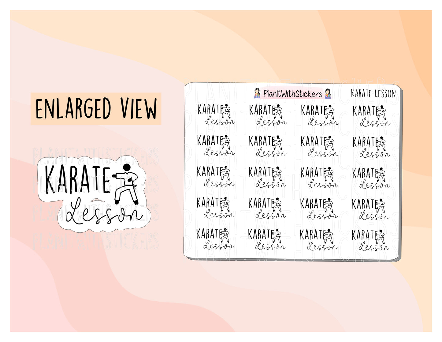 Karate Lesson Tracker Stickers