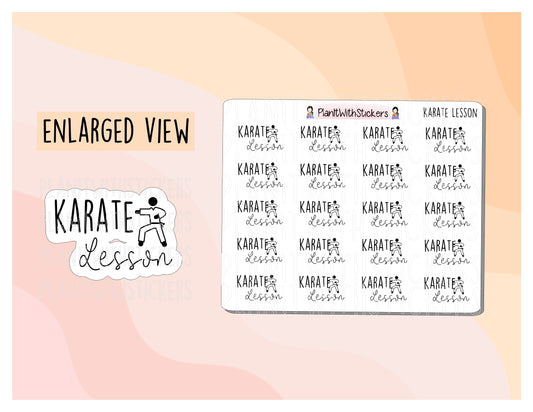 Karate Lesson Tracker Stickers