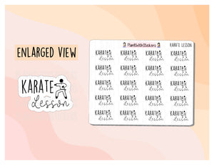 Karate Lesson Tracker Stickers