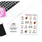 Coffee Love Kawaii Icon and Quote Stickers