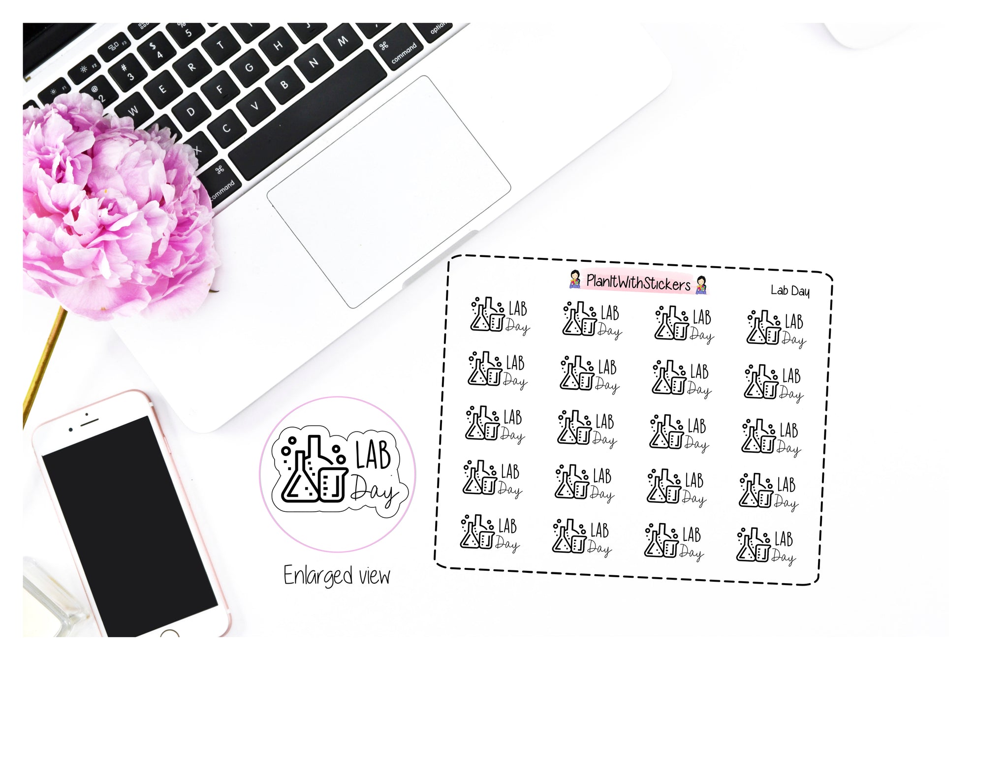 Lab Day School / College Class Stickers for  and similar planners