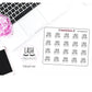 Lashes Beauty Appointment Refill Stickers