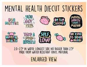 Mental Health Matters Awareness Diecut Stickers