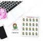No Spend Chibi Money Finance Character Sticker for , Plum Paper, Recollections, and similar planners